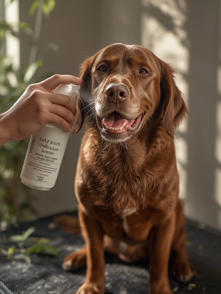 dog deodorizer in action