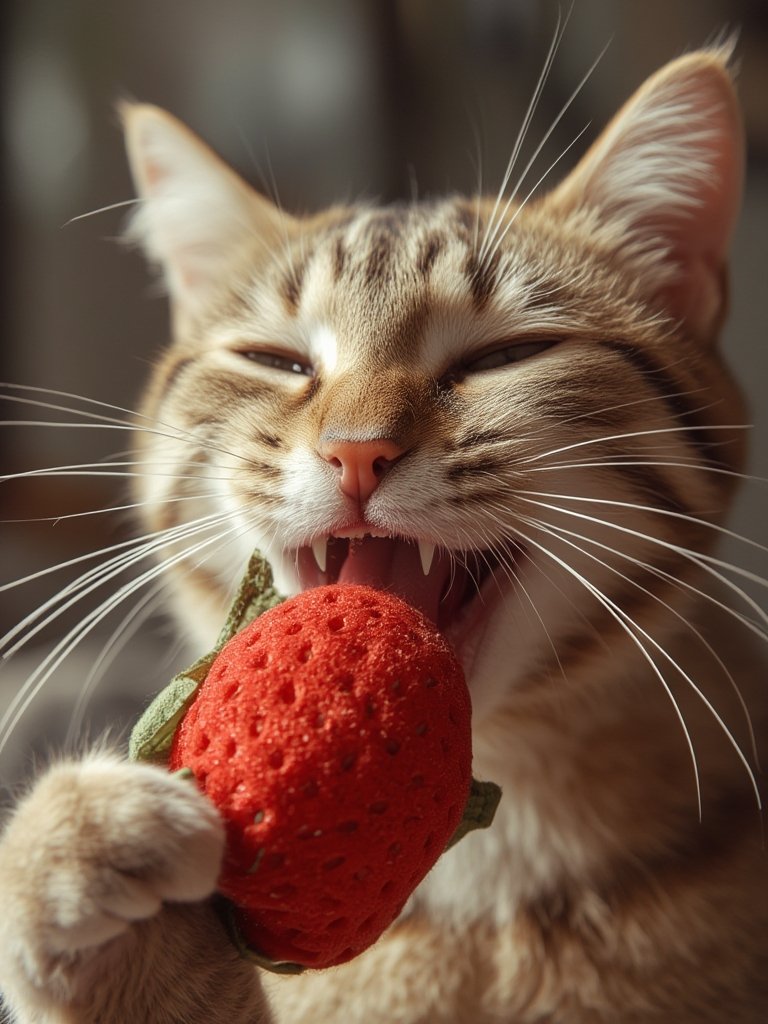 cat teether in action