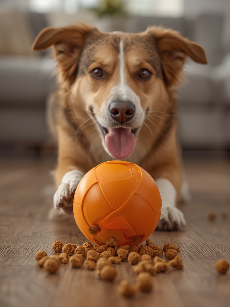 Treat Ball: 7 Ultimate Secrets For Easy Fun - Omega Paw Authentic Tricky Treat Ball - Medium, Orange 2026 2 treat ball in action