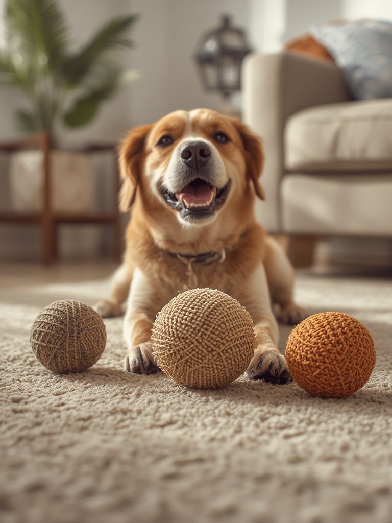 indoor fetch in action
