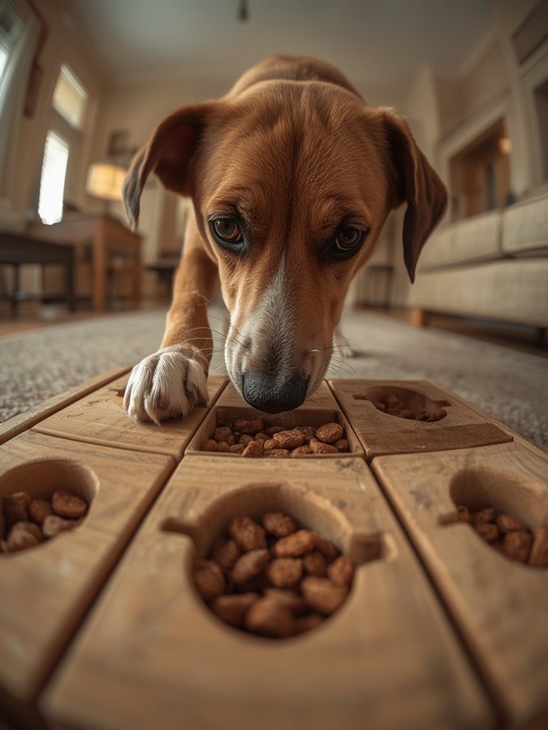 dog puzzle in action