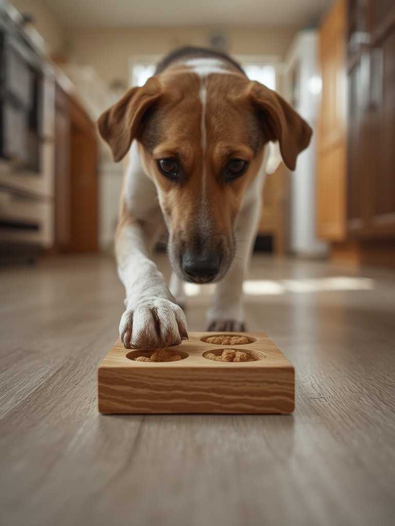 dog puzzle in action