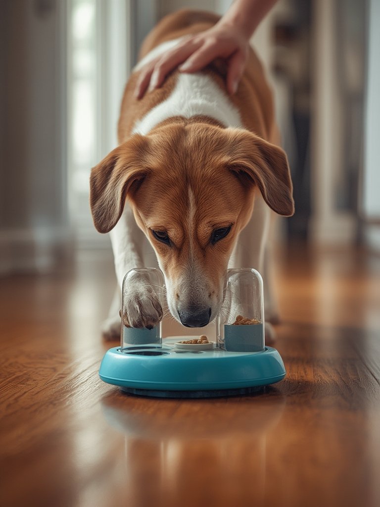 dog puzzle in action