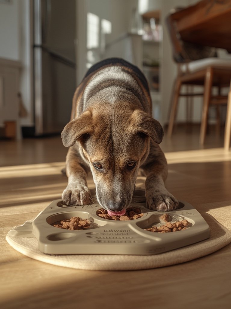 dog enrichment in action