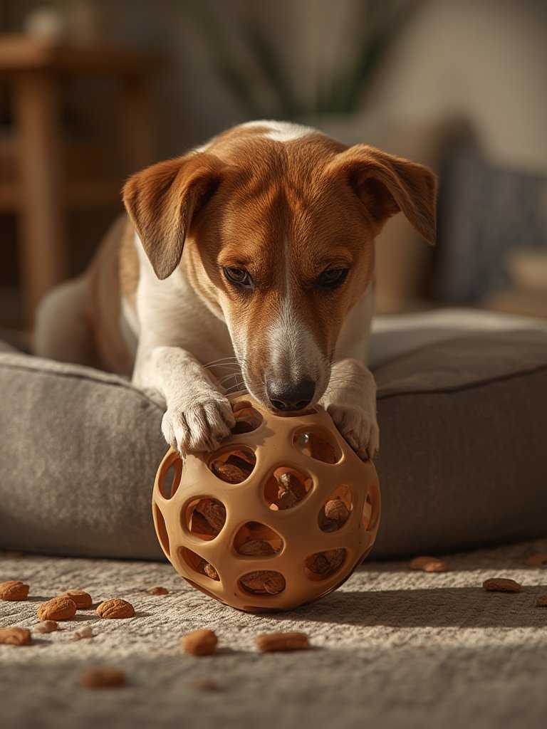 dog puzzle in action