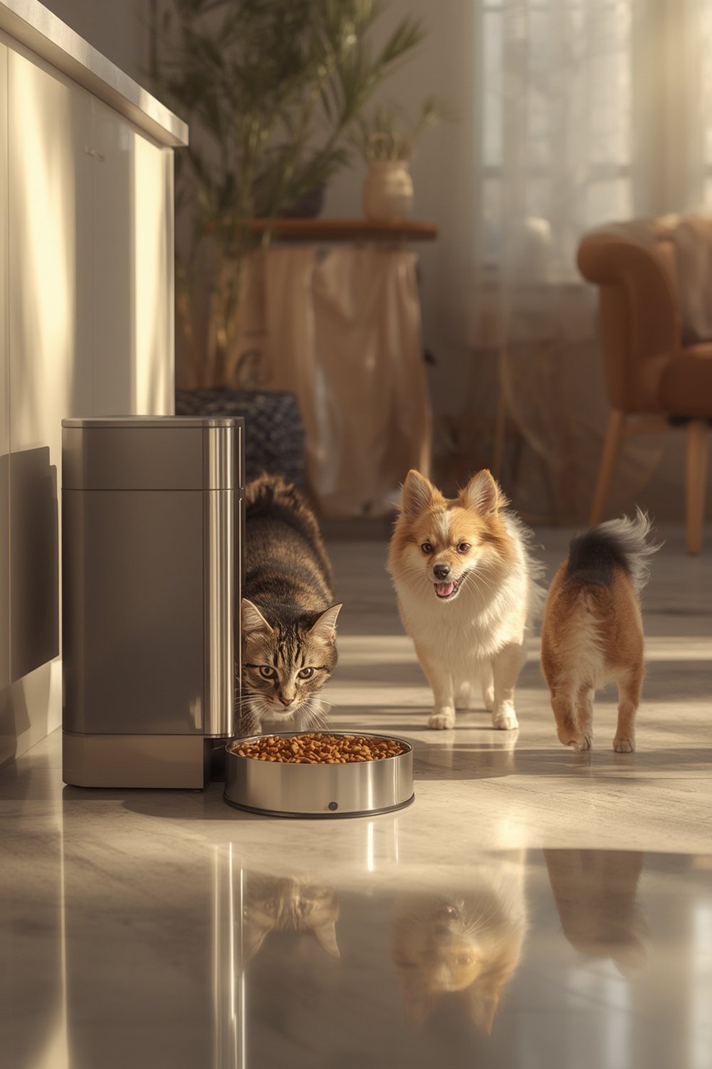 smart automatic pet feeder - Illustration 1
