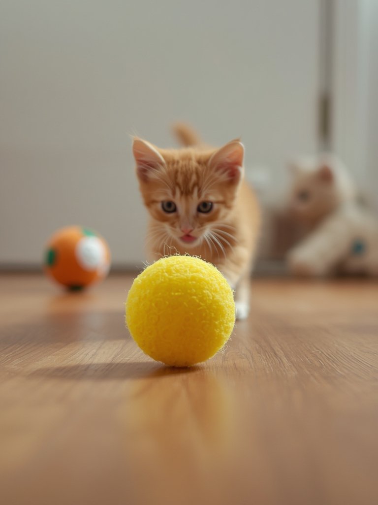 cat toy in action