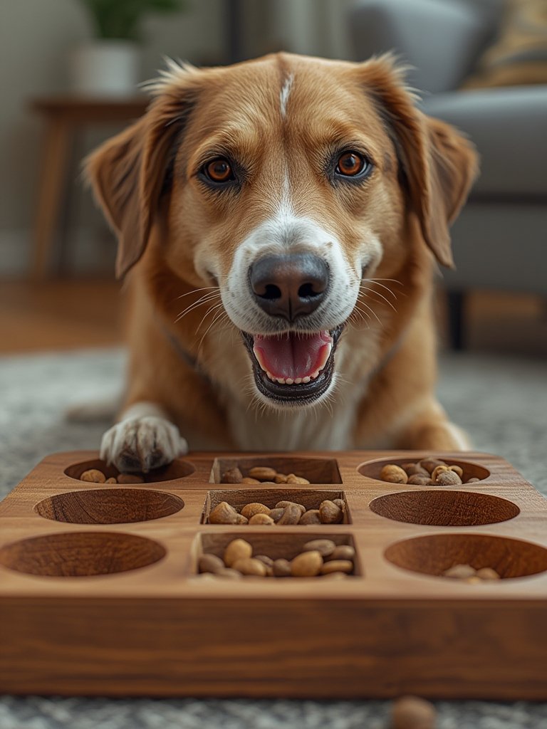 dog puzzle in action